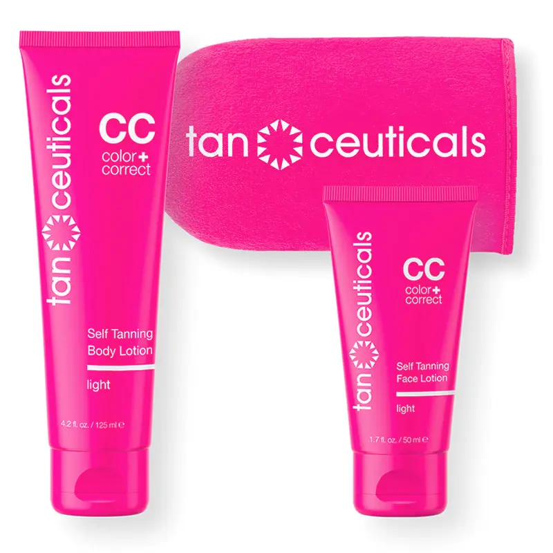 Tanceuticals Body + Face CC Self Tanning Kit, Light