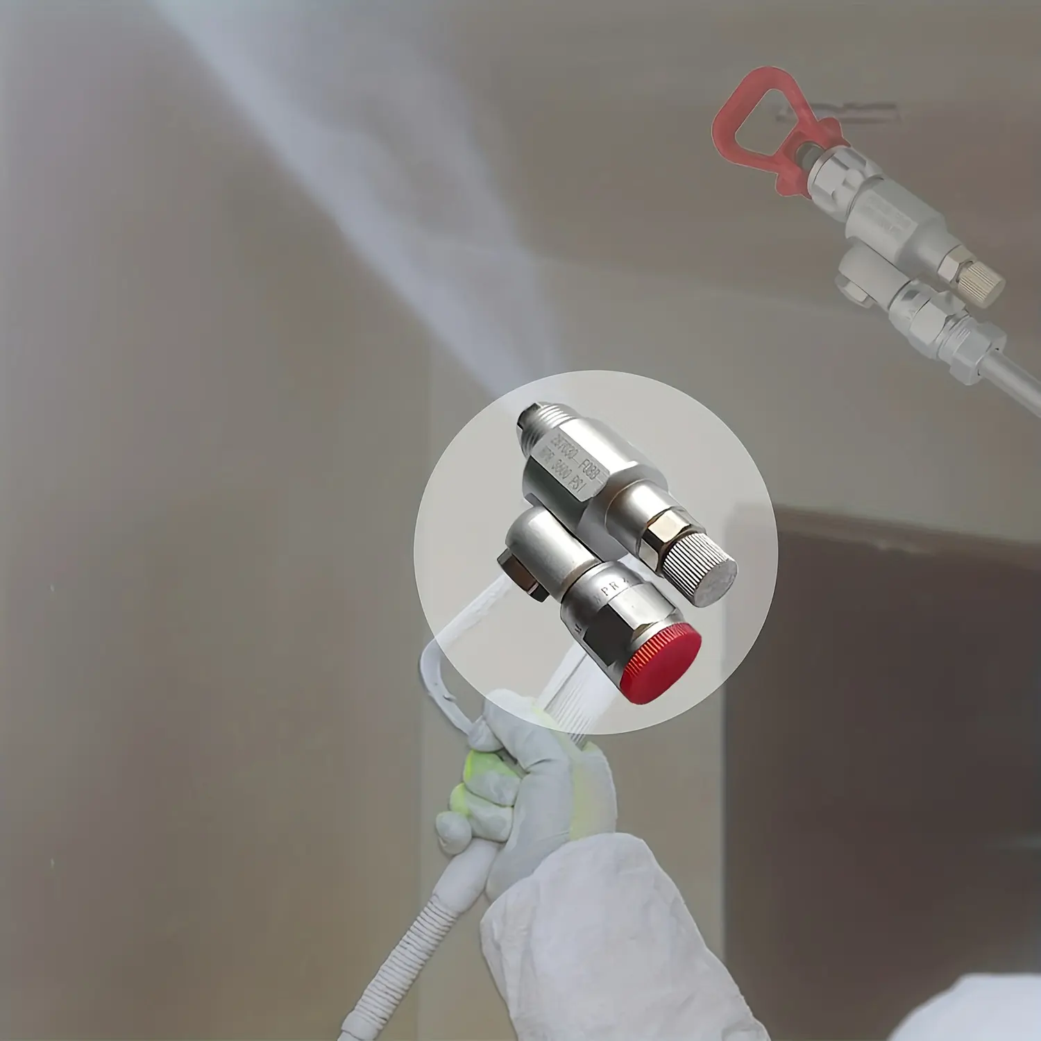 287030 Clean Shot Shut-off Valve 3600PSI High Pressure Airless Paint Sprayer Shut Off Swivel Joint Elbow Connector Stop Paint Flow Instantly Anti-Leak Rotating Control Valve Replacement Accessory For Wall Furniture Fence DIY & Painting Spraying Tools