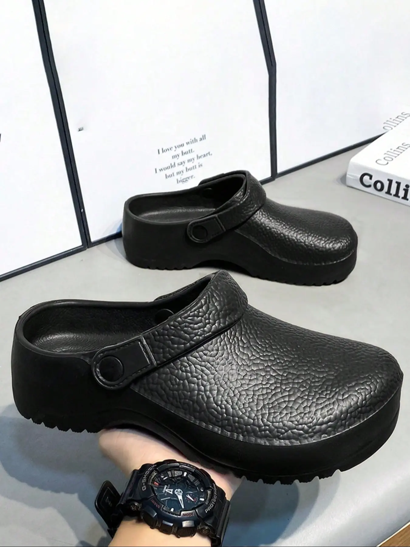Women's Plus Size Lazy Sandals, Waterproof Anti-Slip Eva Material, Comfortable Flat Shoes for All Seasons, Outdoor Beach Garden Footwear, Non Slip Slippers
