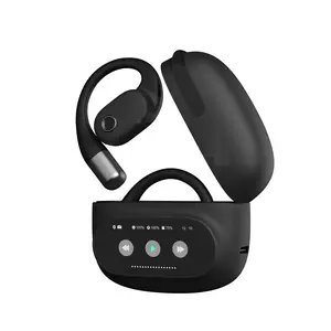 True Wireless Earbuds with LCD Screen Gaming Bluetooth Headphones Bluetooth 6.0 Touch Control In-Ear Earbuds with Built-in Mic