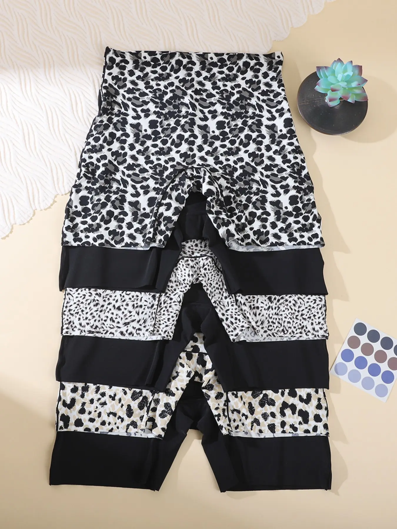 6 Pack High Waisted Seamless Leopard & Safety Pants for Women, Ice Silk Sealed, High Stretch, Non-Sheer, Multiple Colors Available