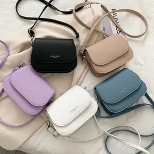 Women's Small Crossbody Bag Flap Mini Shoulder Bag Solid Color Handbags for Daily Fashion PU Leather Satchel Portable Durable Business Work School Bag