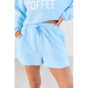 Everyday Ease Light Blue Fleece Shorts
