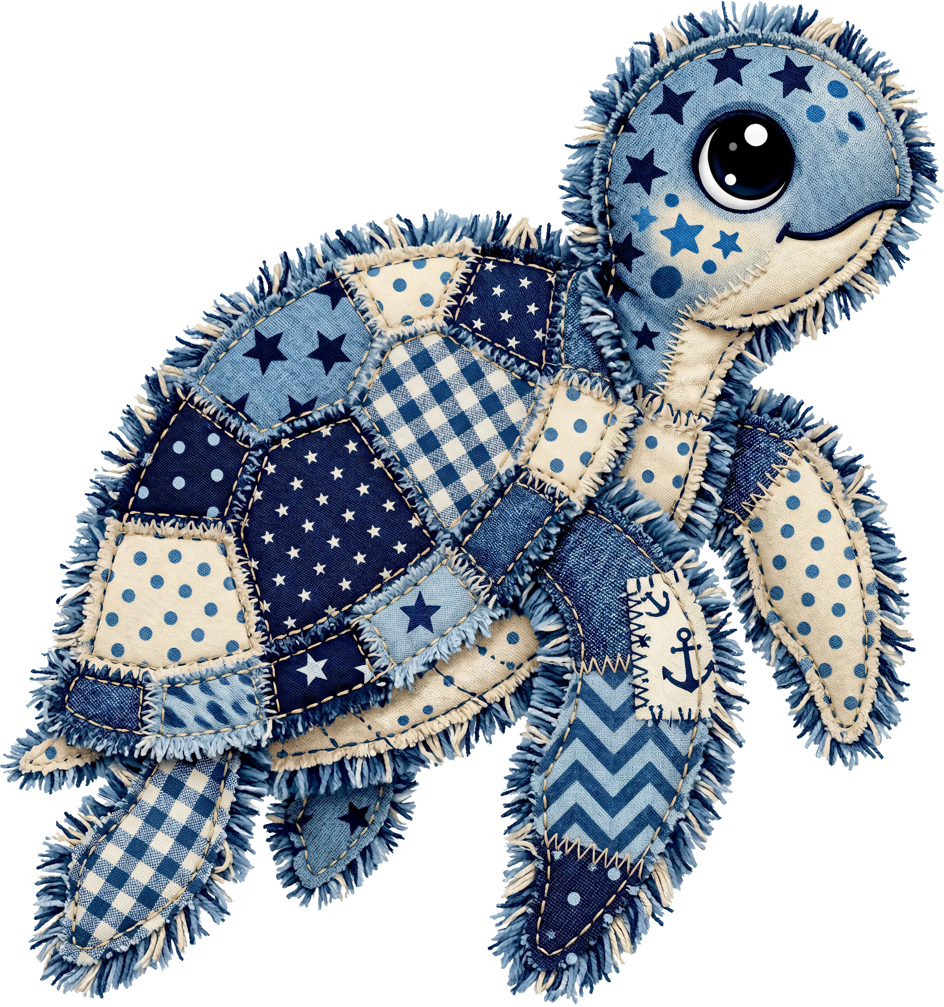 DTF Transfer – Denim Turtle Multi Sizes (AN-TR005)