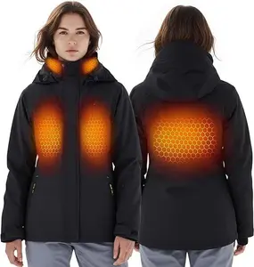 Heated Jacket for Women with Rechargeable Battery Pack, Water-Resistant Slim Heated Coat(Included USB-C Cable)