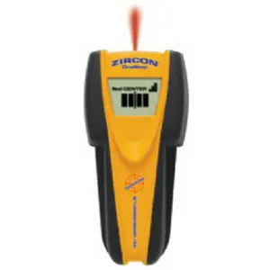 212 MAIN Zircon 60369 I65 Stud Sensor - Portable Stud Finder with Compact Grip, 1-Step Operation, Hot Wire Detect, Detector Function, DVD Guide