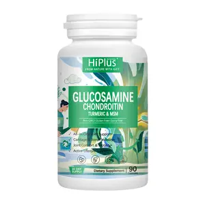 HiPlus Glucosamine Chondroitin MSM and Turmeric Supplement -Joint Support Supplementfor Women & Men with Boswellia & Glucosamine Sulfate 1500 mg. Used for Cartilage & Joint Health & Flexibility