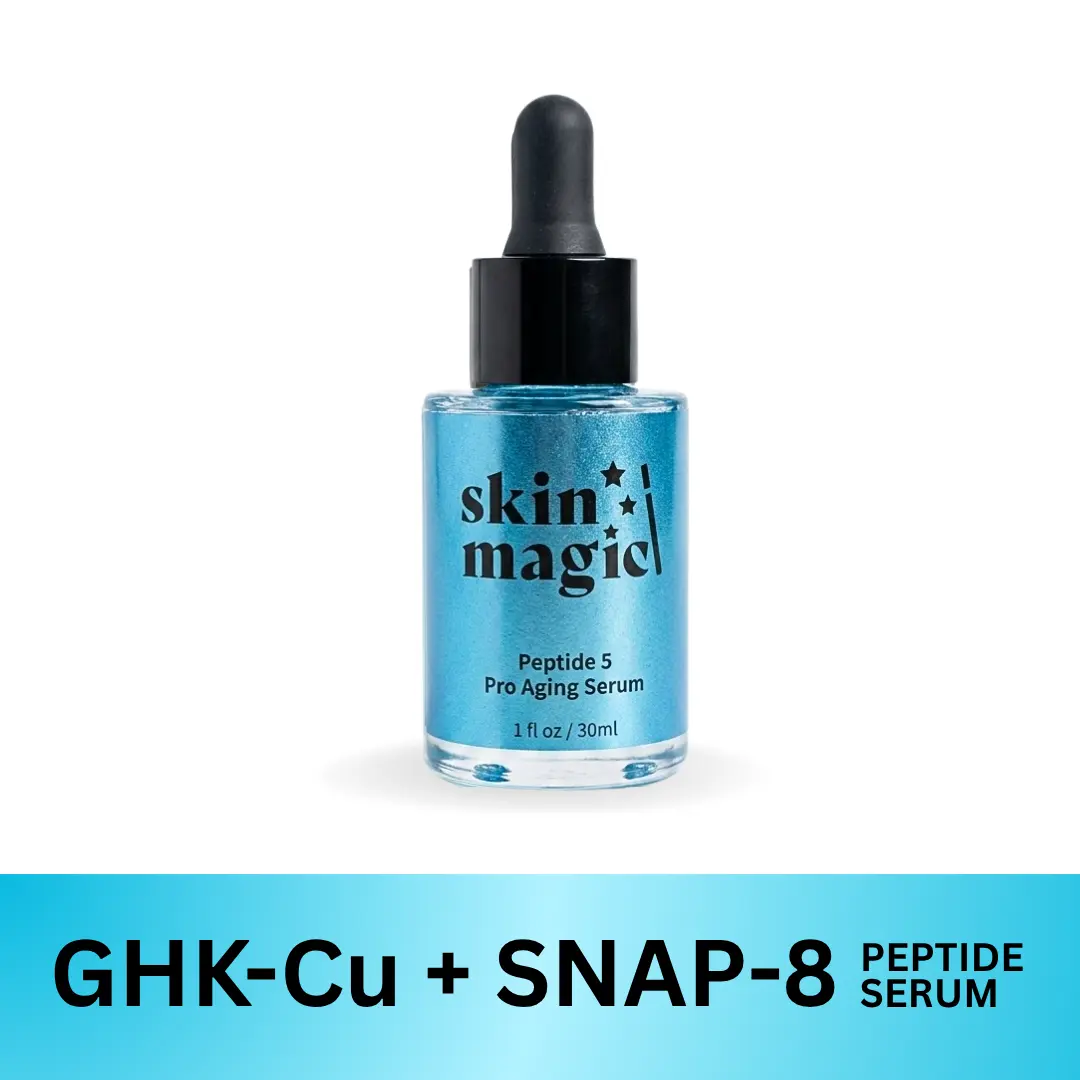 SKIN MAGIC Peptide 5 Pro-Aging Serum - 30ml with Niacinamide, Sodium Hyaluronate, GHK-Cu, SNAP-8, Matrixyl, Argireline for Firming, Smoothing, Moisturizing, Repair - Suitable for All Skin Types, Skin Repair, Repairing, Face