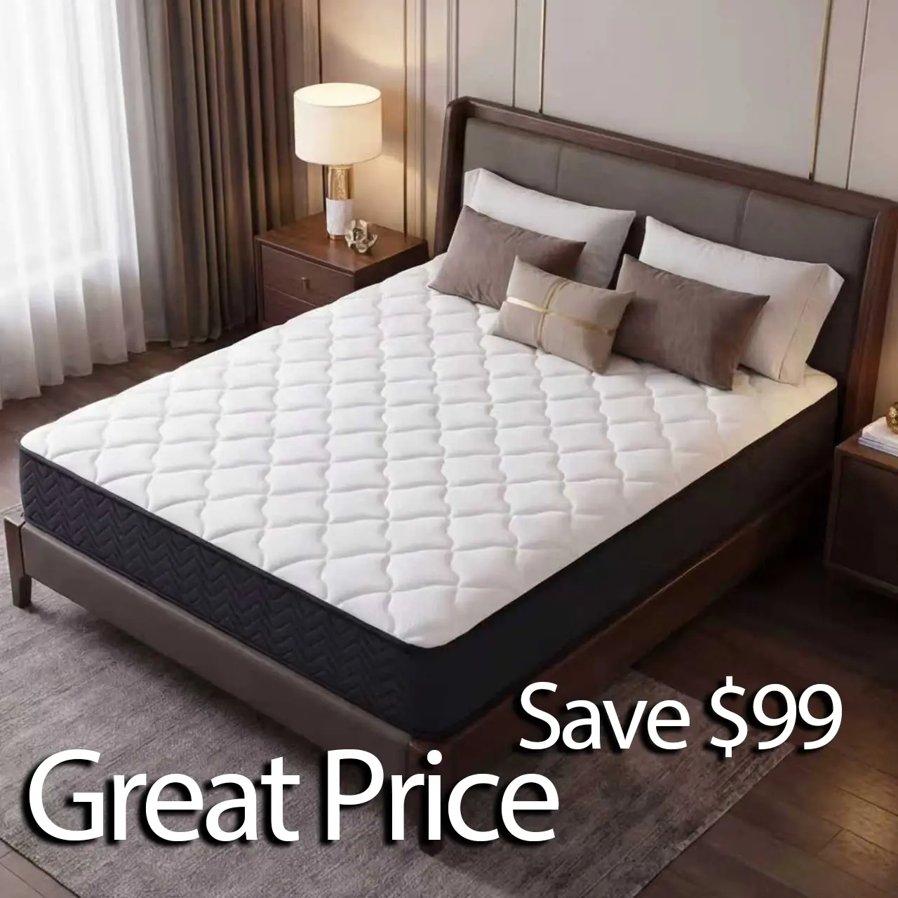 【Great Value】14-Inch Hybrid Queen Size Mattress - Memory Foam, Spring, Medium Firm, Lumbar Support, Ergonomic Design, Anti-Dust Mite Cotton Foam - Home Use (Twin, Full, King Sizes Available), Queen Size Mattresses High Quality Mattress Durable Memory Foam
