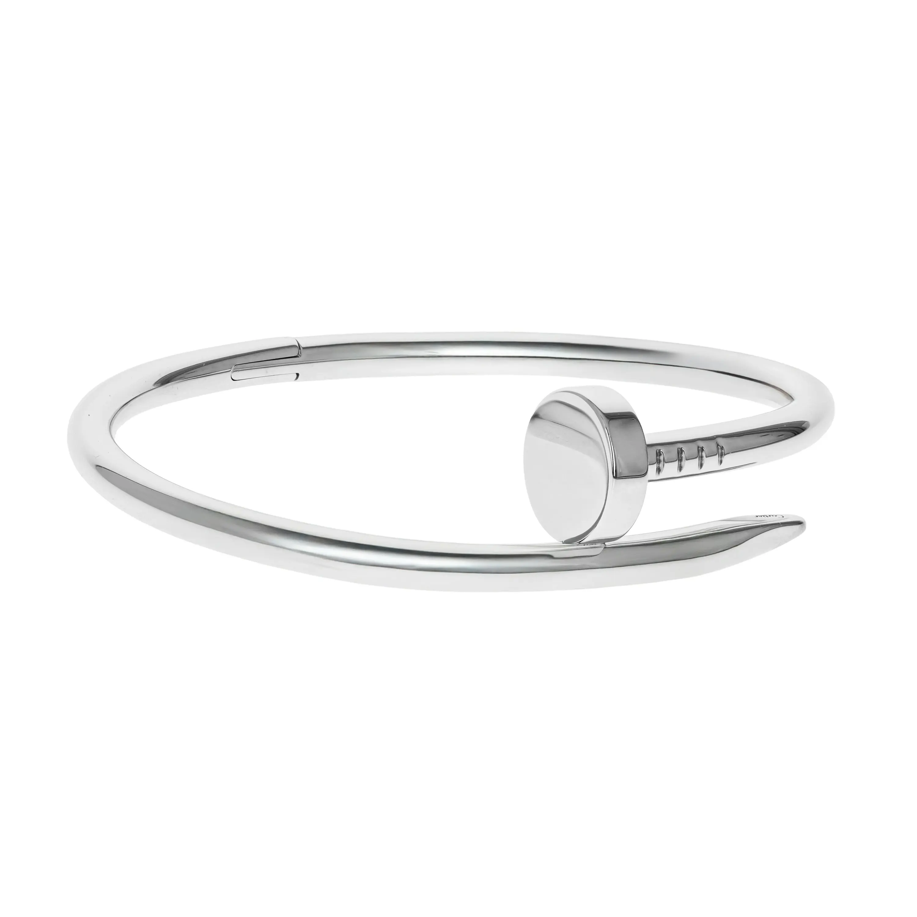 Pre-owned Cartier Juste Un Clou Bangle Bracelet Size 15