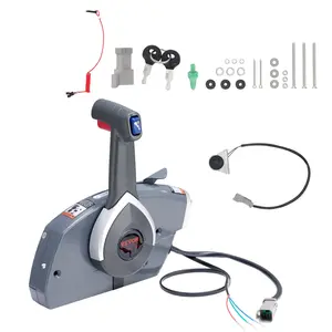 VEVOR Boat Throttle Control,  5006180 Side-Mounted Outboard Remote Control Box for Evinrude Johnson, Marine Throttle Control Box with Power Trim Switch and Lanyard