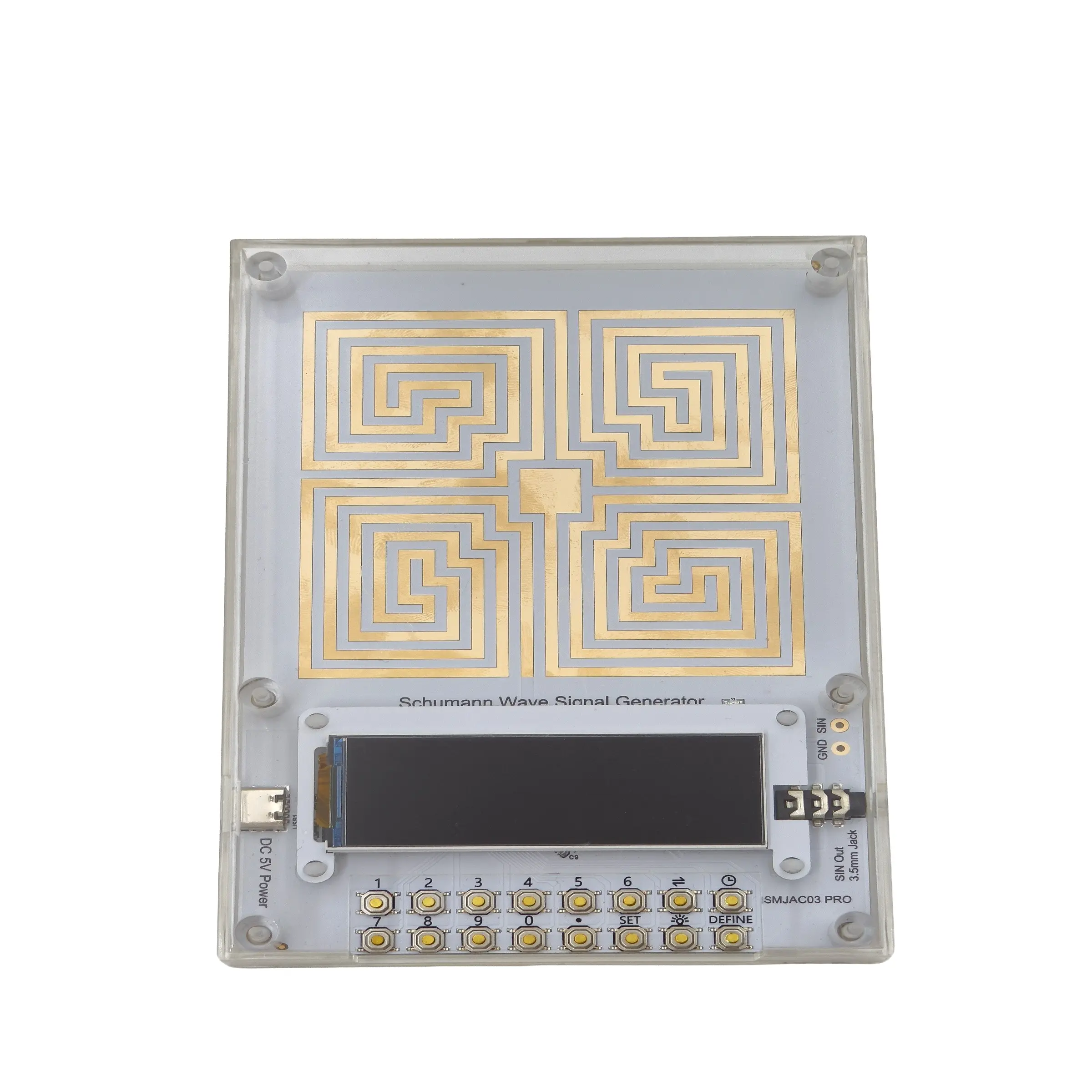 Wideband Schumann Wave Frequency Generator, Adjustable Frequencies 7.83hz, Tft Color Screen, Silent, Quiet Operation, Overvoltage Protection, Sleep Aid, Office, Audio, Creative Sound Therapy