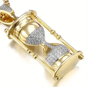 S925 silverHourglass Pendant Hip Hop Necklace Personality Jewelry Men's and Women's Jewelry ItemsS925 925 Silver