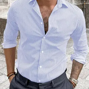 Men's Oxford Shirt, Solid Color Casual Button-Down Collar, Long Sleeve Dress Shirt with Pocket for Everyday and Formal Wear, Durable Cotton Fabric Available in Multiple Colors