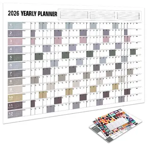 2026 Year Wall Calendar Set, Tear Off Calendar, Daily Planner Stickers, Weekly Planner, Punch Card Tracker, Organize Your Schedule Efficiently, Perfect for Home & Office Use