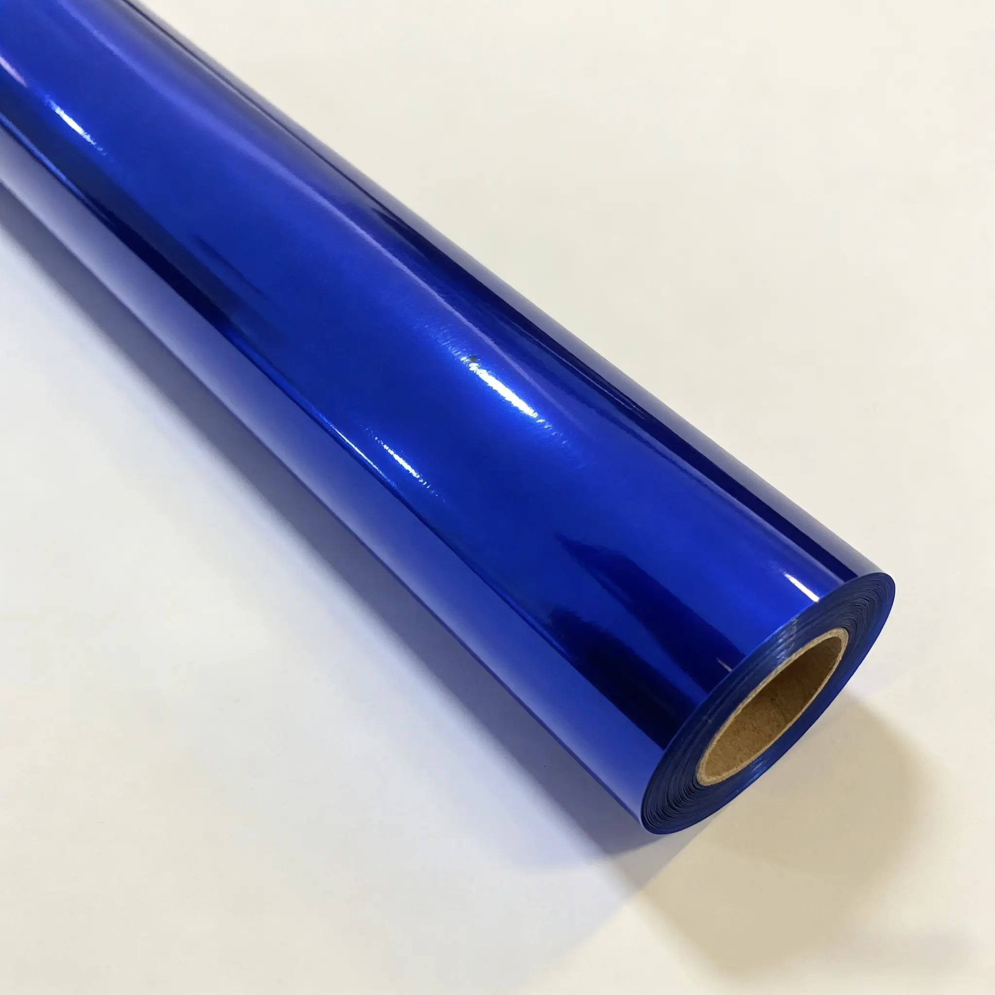 Chrome Blue Glossy Metallic PVC Vinyl Car Wrap Film - Flexible, Stretchable Material, Easy to Install & Remove, All Seasons DIY for SUV & Truck (12x60/58x60 in)
