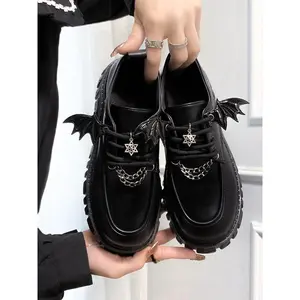 Women's Fashionable Bat Wing Design Mary Jane Shoes, Casual Comfortable Platform Shoes for Daily Wear, Y2K Style Shoes for Women & Girls