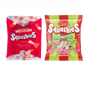 Smarties Squashies and Squashies Drumstick - Sour Cherry and Apple  Flavor Candies( 2 PACK)