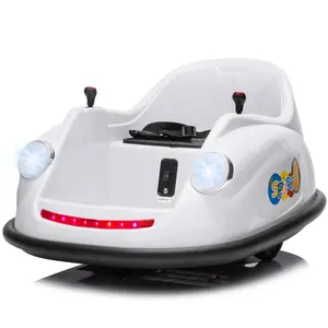 【GARVEE】Ride On Electric Bumper Car for Toddlers and Young Riders, 12V Battery Powered with Parent Remote Control, LED Lights, 2-Speed Modes, 360° Spin, Multiple Color Options