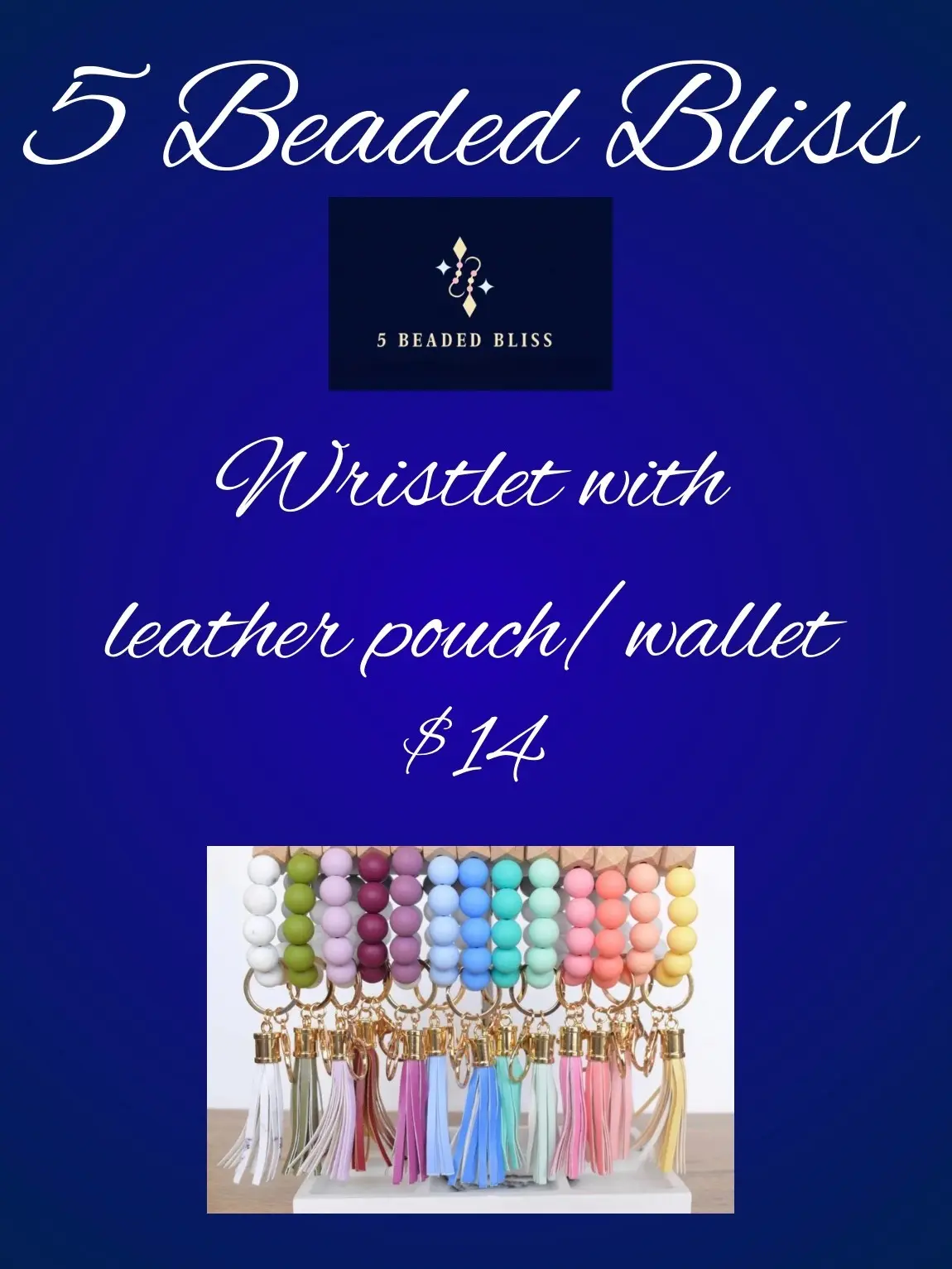 Wristlet with leather wallet or pouch! These make shopping, going to a festival or everyday life easier!