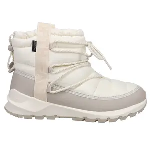 The North Face Womens Thermoball Lace Up Waterproof Winter Casual Boots Ankle - Off White