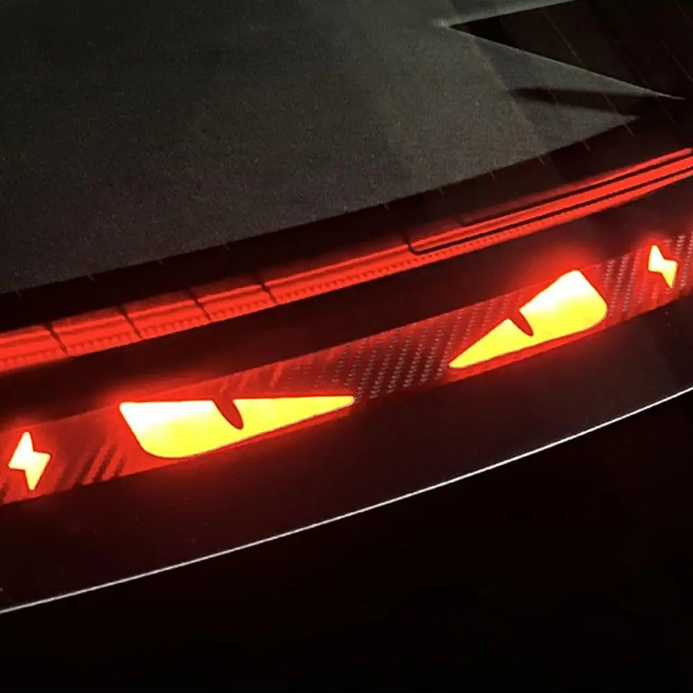 Tesla Model 3/Y Accessories High Brake Light Sticker Tail Light Sticker No Installation Tesla Decorative Light Projection Board    Vehicle Car Decals