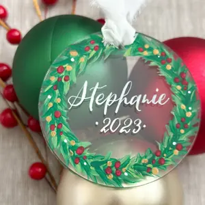 Acrylic custom Christmas ornament | Hand painted ornament