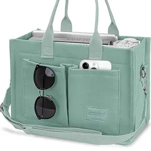 Women's Chic Large Tote Bag – Spacious Canvas Shoulder Bag with Multiple Pockets for Work, School & Everyday Commutes