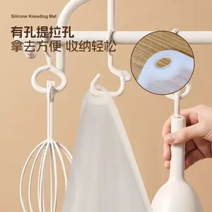 Liquid transparent semi-transparent silicone kneading mat, baking and dough mat, rolling mat, anti-spill edge kneading mat