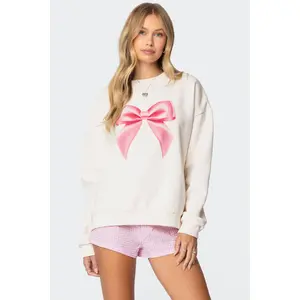 Bow Brat Printed Sweatshirt