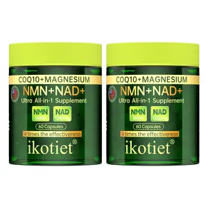 IKOTIET NMN+NAD+CoQ10 All-in-1 15,000mg Pure NAD Supplement - Healthcare, Heavy Metal Safe, Lactose Free - High-Dose NMN Calcium AKG Vitamin for Energy, DNA Repair, Anti-Aging - 60-120 Edible Dietary Capsules + Free Trial Pack