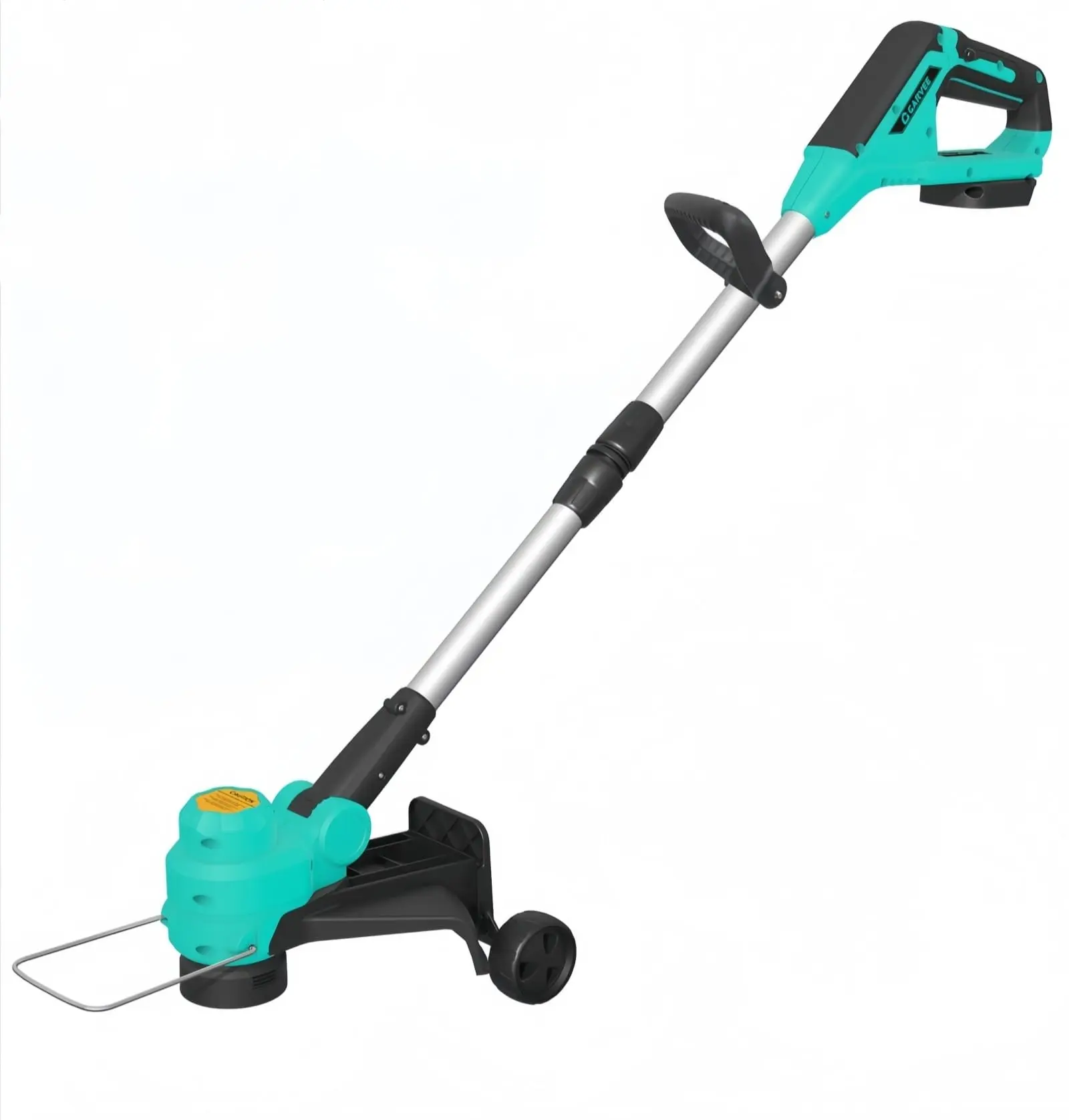 Garvee 12-Inch 20V Battery Powered Weed Eater with Support Wheels - Garvee Cordless Grass String Trimmer & Lawn Edger Combo - Includes 2 x 2.0Ah Batteries, Quick Charger & 8 Replaceable Spools