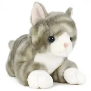 Gavin The Grey Tabby Cat | 13 Inch Stuffed Animal Plush | By TigerHart Toys