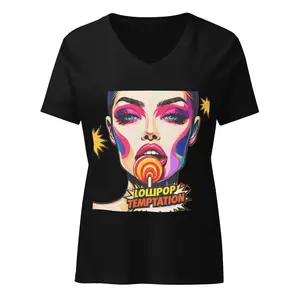 Lollipop Temptation - Women’s relaxed v-neck t-shirt
