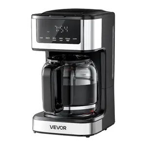 Fathersdaygift VEVOR Programmable Coffee Maker, 12 Cup Programmable Drip Coffee Makers with Touch Screen, 4-Hour Keep Warm Coffee Makers Drips, 2 Brew Strengths Drip Coffee Machine for Home, 24-Hour Programmabledealsforyoudays