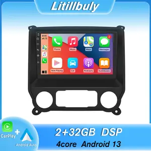 Car Stereo for Chevy Silverado GMC Sierra 2014-2018 touch screen has Android Auto Wireless Carplay, Bluetooth WIFI supports GPS Navigation (With Bose system, you need to purchase an additional fiber optic box! ! !）