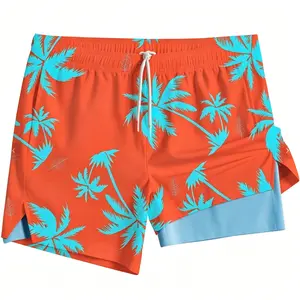 Men’s Quick Dry Beach Shorts with Mesh Lining Hawaiian Style Swim Trunks with Pockets Great for Swimming, Casual Wear Gym Outfits Swimwear Swimmingoutfit Swimoutfit Swimsuit，beach bunny swim。swim trunks men。men’s swim trunks。men swim trunks
