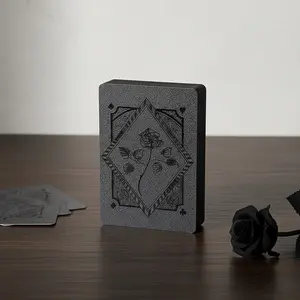 Waterproof Diamond Playing Cards PVC Poker Deck Durable Flexible Champagne Rose Pink for Party Game Gifts