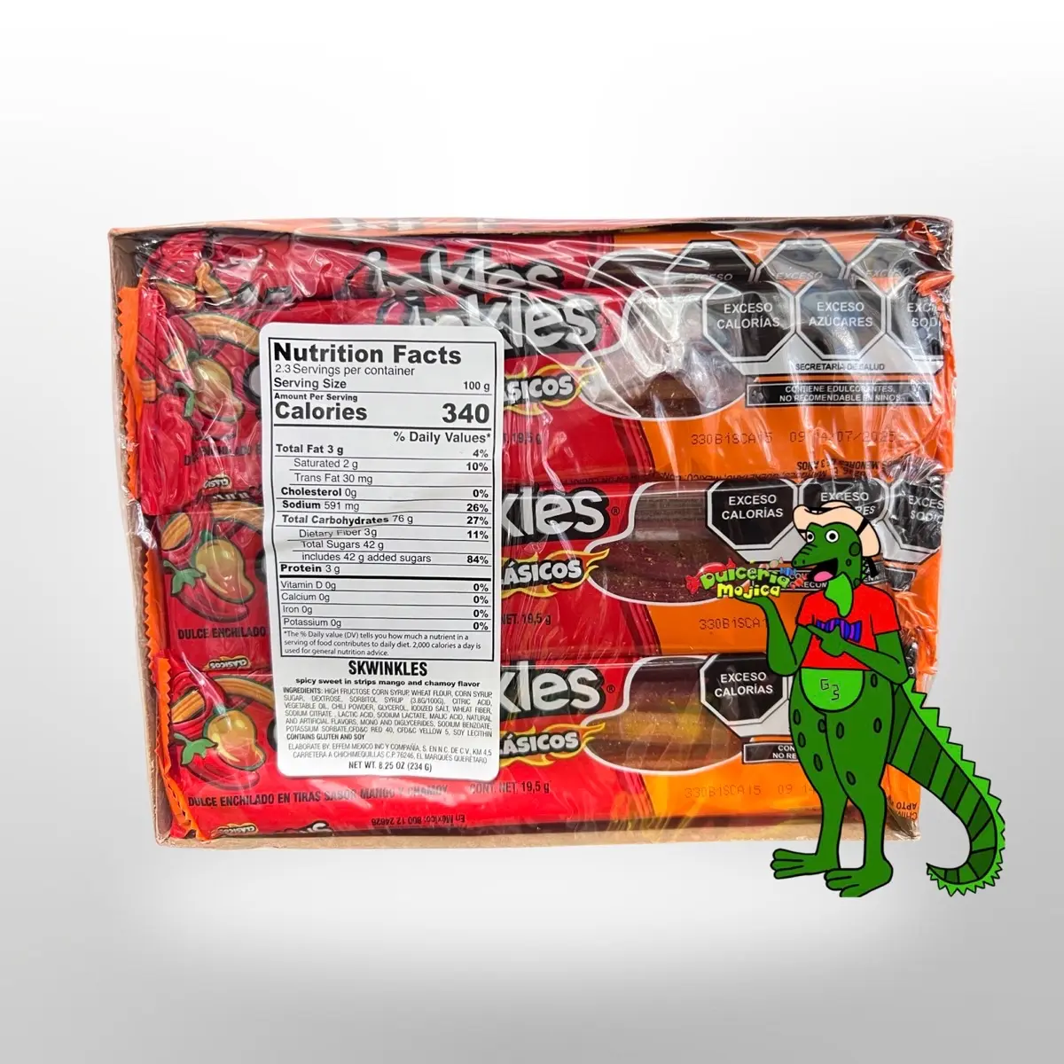 Spicy Sweet Strips (Skwinkles Clásicos MANGO Chamoy) 12pcs