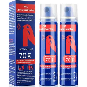 70ml 2 Pack Dog Corrector Spray Pet Trainer Spray Stops Barking Jumping Up Food Stealing Dog Fights Avoidance Unwanted Dog Behaviour