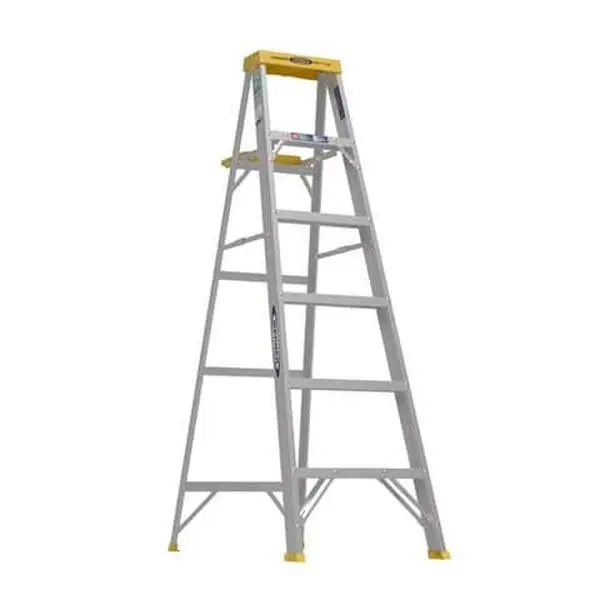 212 MAIN Folding Lightweight Foldable Portable Collapsible 6 ft. Type II 225 lbs Capacity Aluminum Step Ladder, Folding Ladder, Lightweight Foldable Ladder, Portable Collapsible Ladder