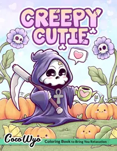 Creepy Cutie Coloring Book for Adults and Teens Featuring Goth Kawaii and Spooky Cute Creatures of All Kinds and Many More Paperback – January 19, 2024