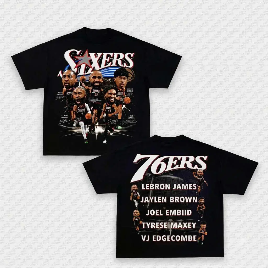 LeBron Sixers 2 Sides T-Shirt, Unisex shirt Top Menswear,  Men For Women shirt