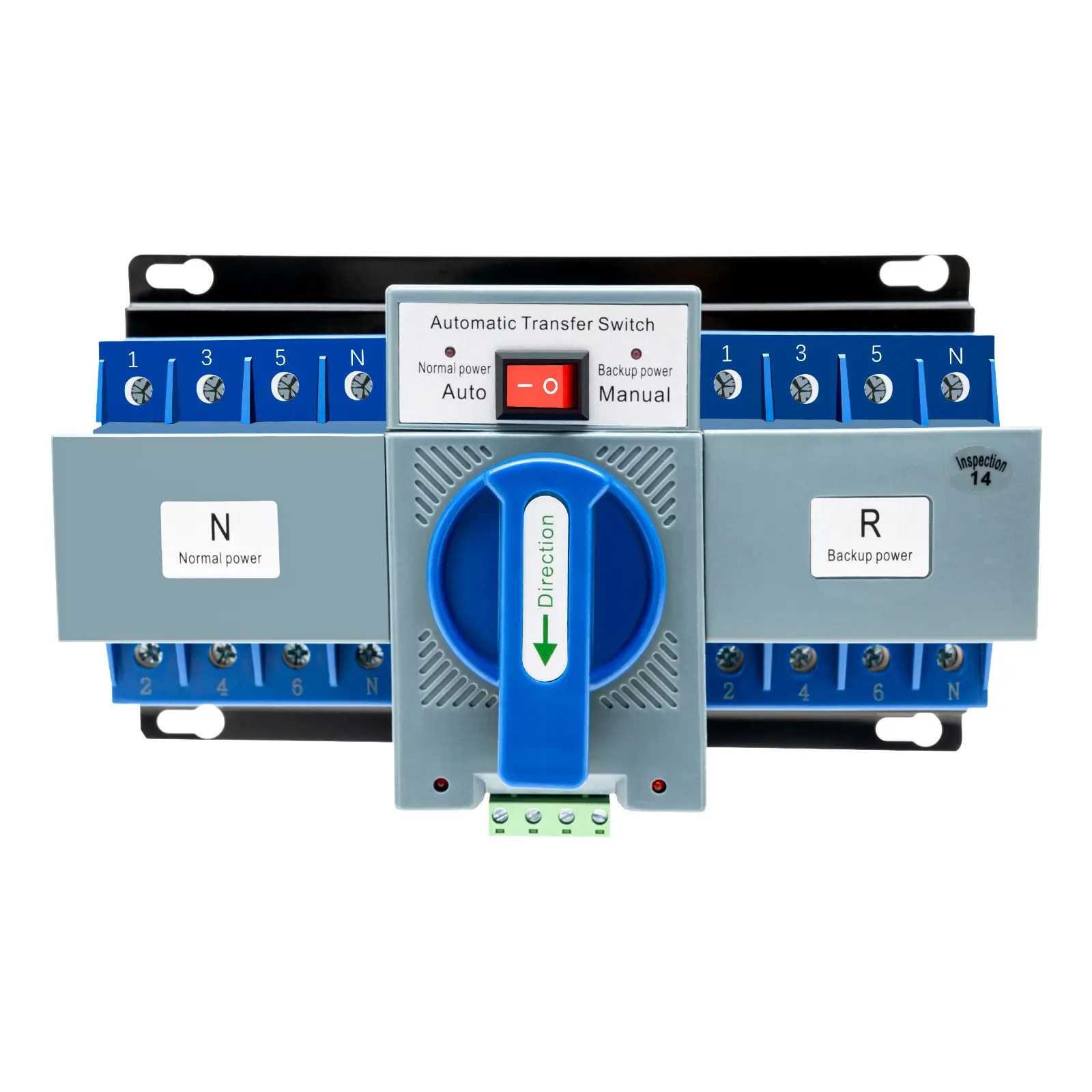 CNCEST 63A 4P CB Level Dual Power Automatic Transfer Switch, AC33iB 2S Fast Switching, Pure Copper Motor with Conductivity, Automatic-Manual Mode, Short Circuit/Overload Protection, Wall-Mounted Uninterruptible Power Supply with Smooth Operation