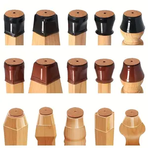 24-Piece Chair Leg Floor Protection Pads, Anti-Noise Small Size Foot Covers, Carpet Protectors for Furniture, Durable & Easy Installation, Footpad, Hardware