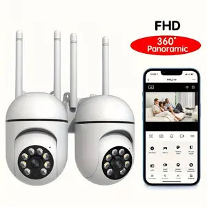 1/2pcs Full Color Night Vision Wireless WiFi Full HD Indoor Outdoor Camera, Two-Way Audio, Smart Home Security Camera, Home Monitoring Camera for Seniors & Pets