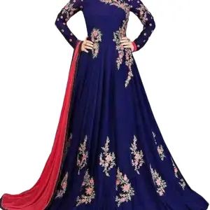 Royal Blue Anarkali Style. Pakistani Dress