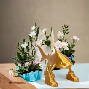 Detachable & Assembled Shark Design Ornament, 1 Box Creative Desktop Decoration, Home Decor for Living Room Bedroom Office