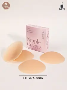 The 4-piece gift box includes women's silicone bra pads, plus-size invisible anti-friction silicone bra pads, suitable as accessories for women's underwear, and can be paired with strapless bras, dresses, and other clothing, Nipple Cover