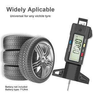 Digital Tyre Tread Depth Gauge 0-25.4mm Inch, LCD Display Heavy Duty Portable Tire Measurement Tool, Essential for Car, Truck & Motorcycle Maintenance